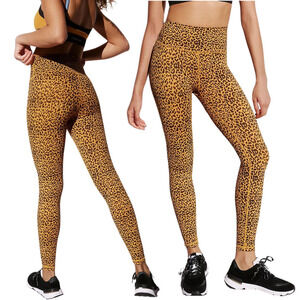 Anthropologie NEW Women's All Fenix Cheetah Print Leggings High-Rise Size Sm…‎
